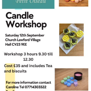 Candle & Wax Melt Workshop 12th September