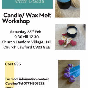 Candle and wax melt workshop 28th Feb 2026