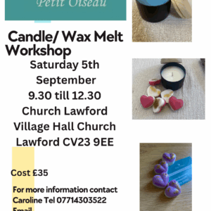 Candle & Wax Melt Workshop 5th September