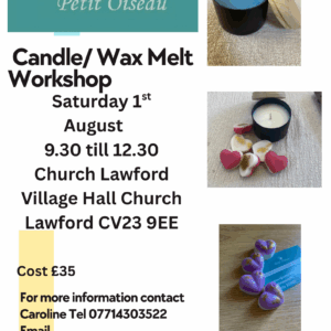 Candle & Wax Melt Workshop 1st August