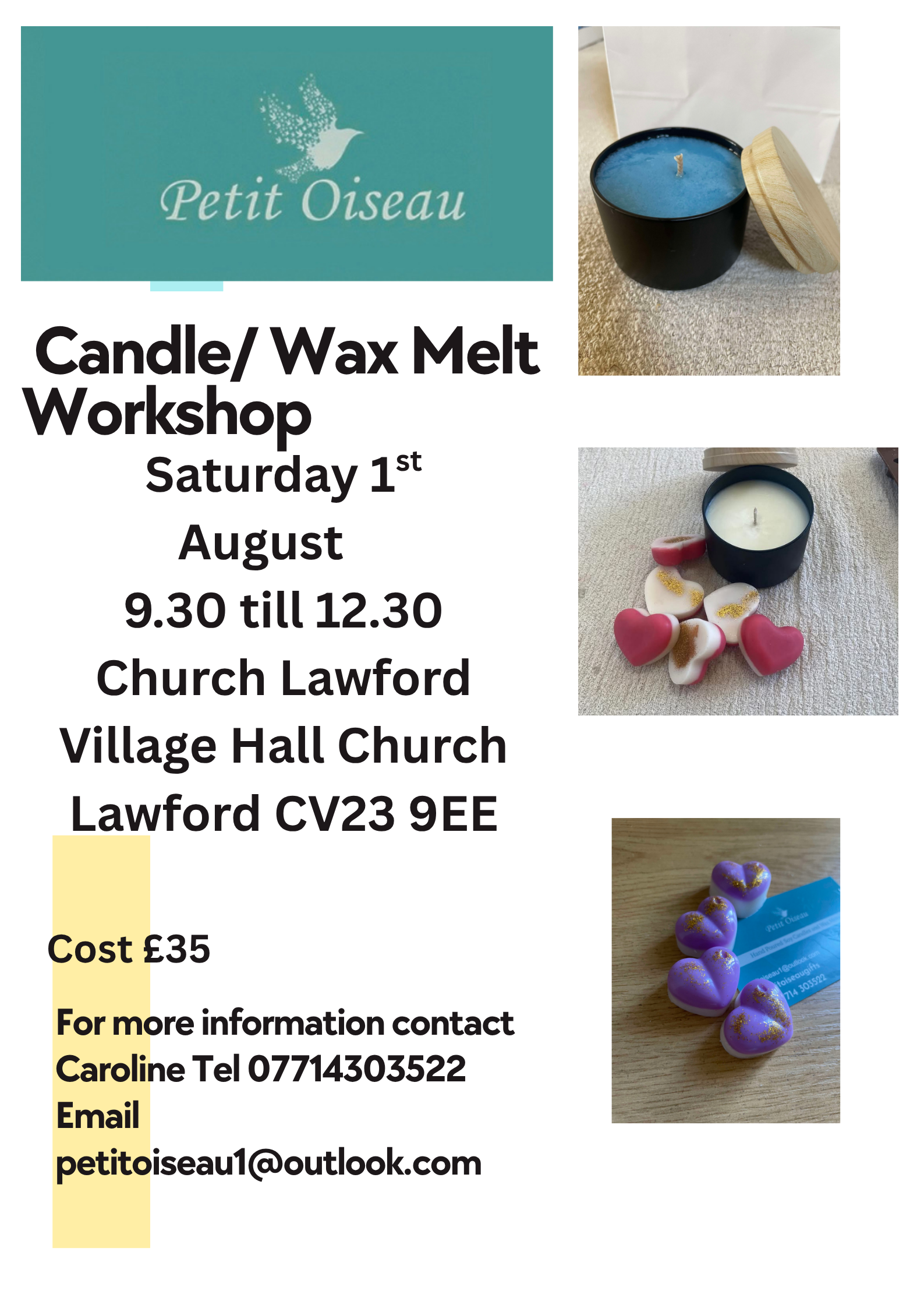 Candle & Wax Melt Workshop 1st August