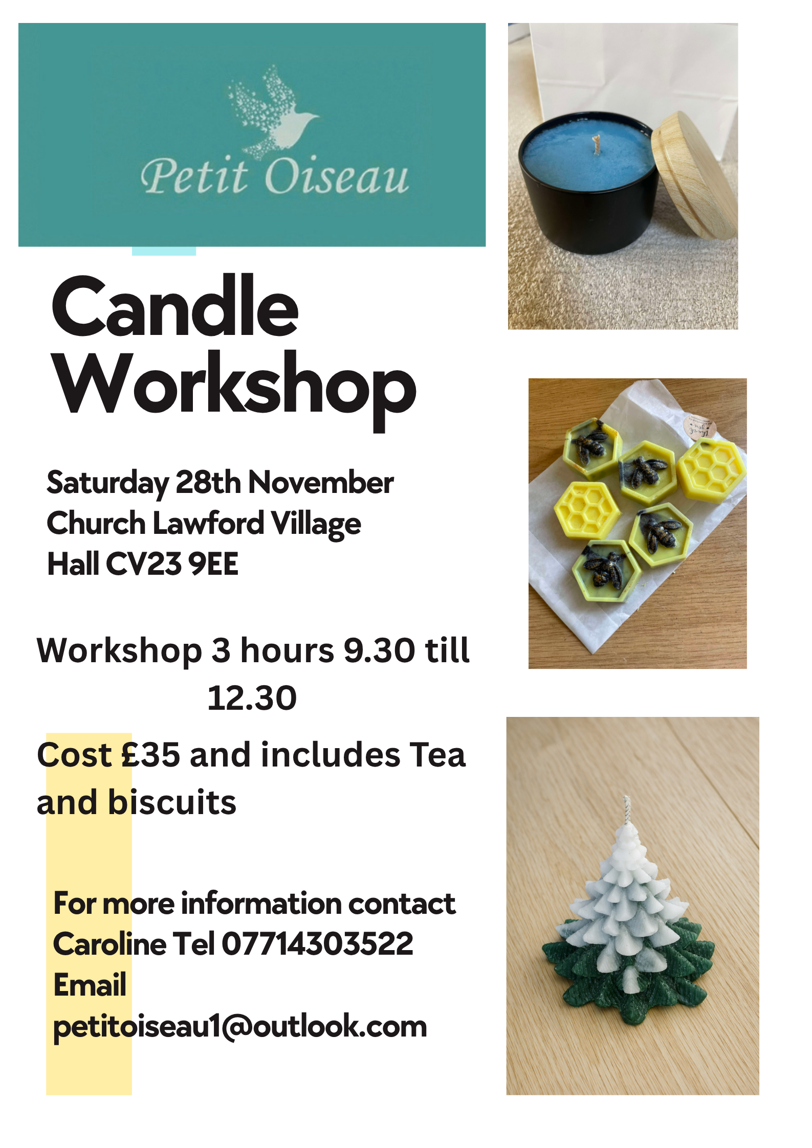 Candle & Wax Melt Workshop 28th November
